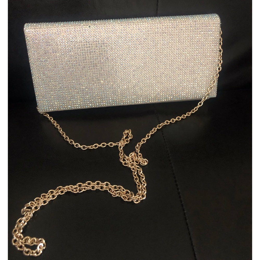Le Chateau Jewel Embellished Flapover Clutch